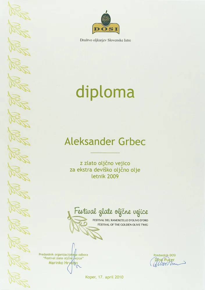 Zlata oljčna vejica 2010